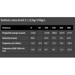 Cart. Brenneke Cal. 8x68S- 198gr TIG Caja 20 un.