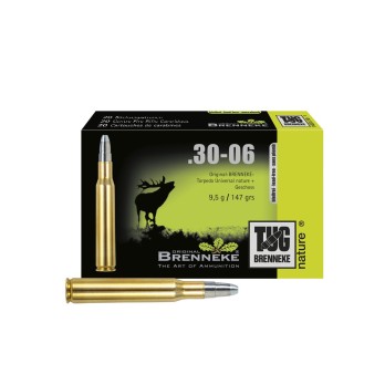Brenneke .30-06 Spr. 9.5g/147gr TUG® nature+ Cartridges  Precision and Eco-Friendly Power for Big Game Hunting