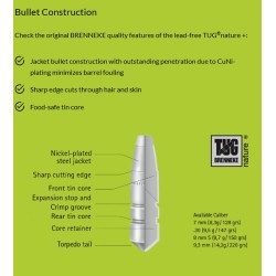Cart. Brenneke Cal. 30-06 -147gr TUG  Nature+ 20un