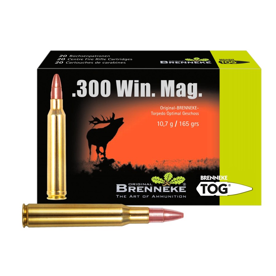 Cartouches Brenneke Cal. .300 Win. Mag. 10,7g/165grs TOG® - Précision et Puissance pour la Chasse au Gros Gibier