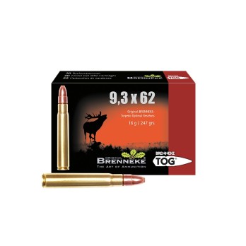 Munitions Brenneke 9,3x62 - TOG 247 grs - Précision et Puissance pour la Chasse au Gros Gibier