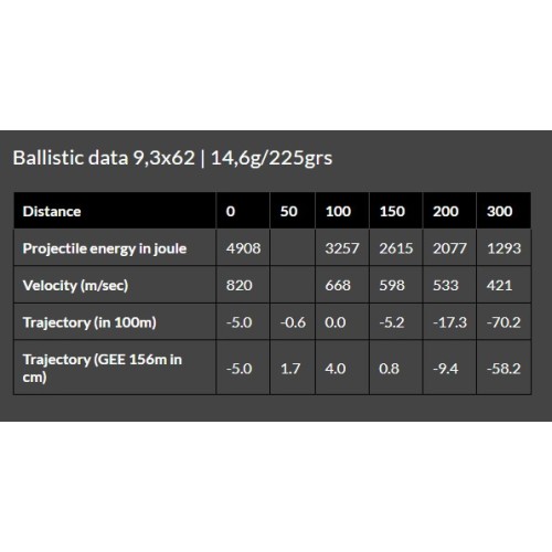Brenneke 9.3x62 Ammunition - TAG 225 grs - Maximum Power for Big Game Hunting