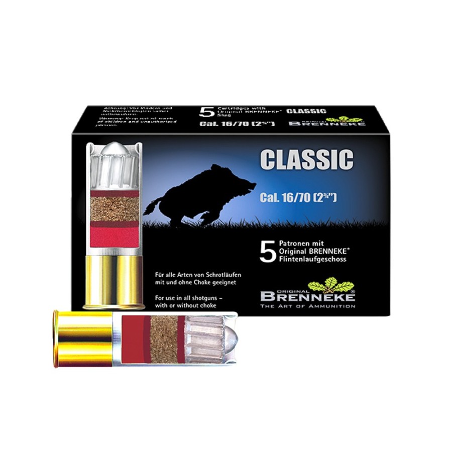 Cartucho Brenneke Classic 16/70 | Potencia Tradicional para Caza Mayor