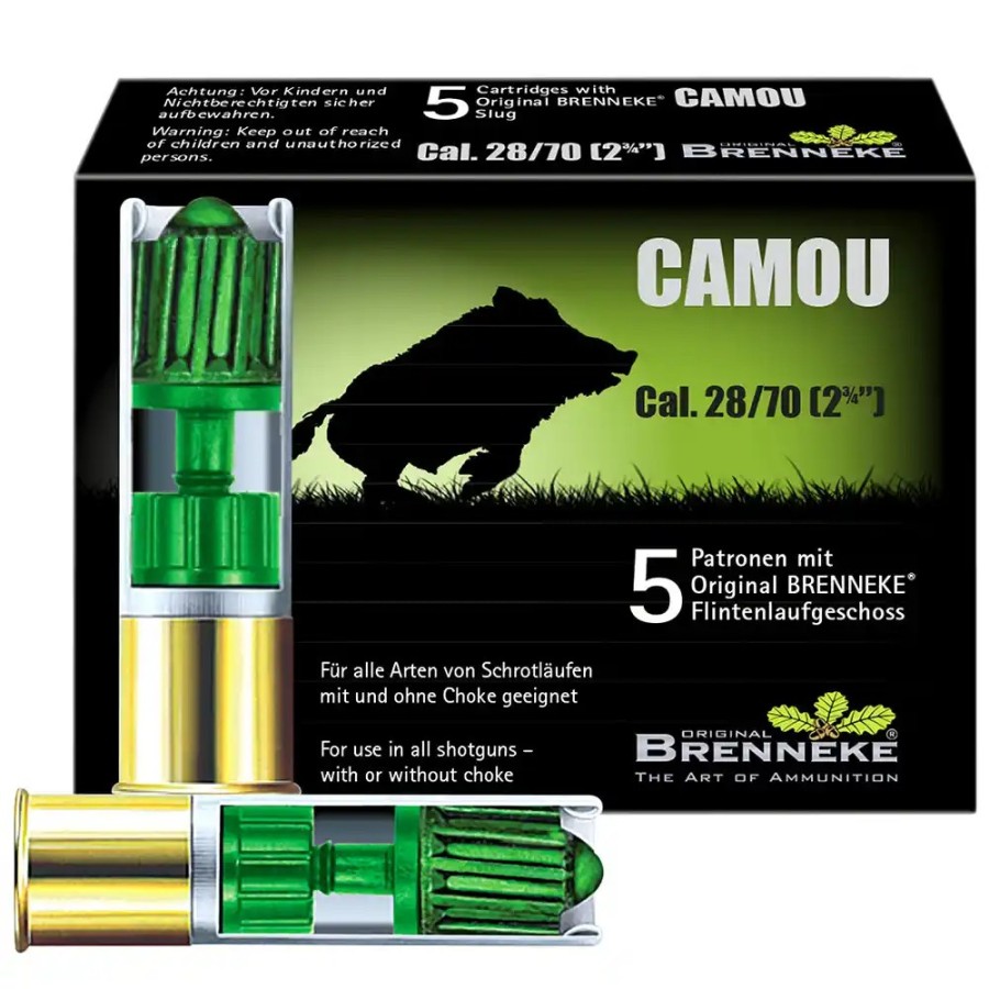Cartucho Brenneke Camou 28/70 | Caza Mayor con Escopeta Ligera