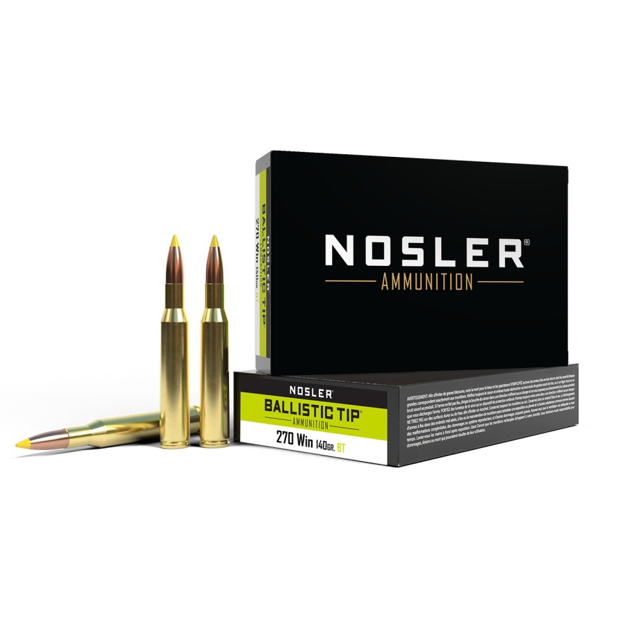 Nosler .270 Win 140 gr Ballistic Tip  Caza de venado con penetración controlada