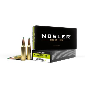 Munición Nosler .300 WSM 165gr Ballistic Tip Hunting  Precisión y energía para caza mayor