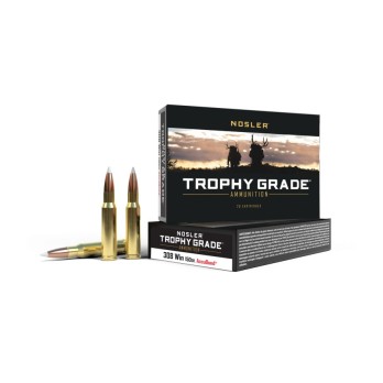 Munitions Nosler Trophy Grade avec balles Spitzer AccuBond® 150 gr  Précision, fiabilité et étui premium