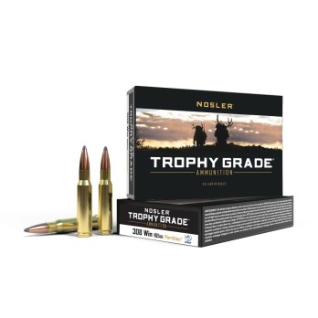 Munición Nosler Trophy Grade con Bala Spitzer Partition® de 165gr  Expansión Superior, Penetración Profunda y Rendimiento Conf
