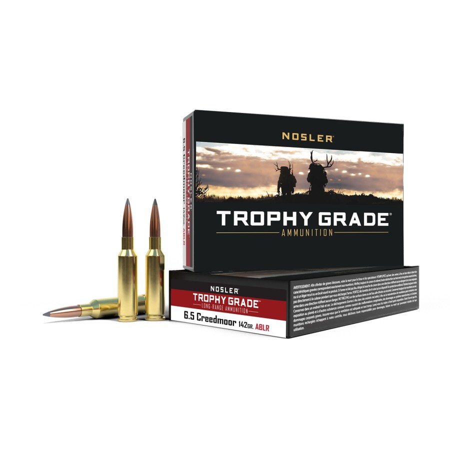 Munitions Nosler Trophy Grade pour Longue Distance | Balles Precision 142gr AccuBond®-LR pour Précision Maximale