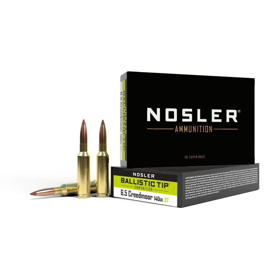 Munición de Caza Nosler Ballistic Tip®  Bala Spitzer Precisa de 140gr para Ciervo, Antílope y Jabalí a Larga Distancia