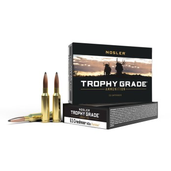 Munición Nosler Trophy Grade con Bala Spitzer Partition® de 140gr  Latón Premium Nosler para Penetración Profunda y Rendimient