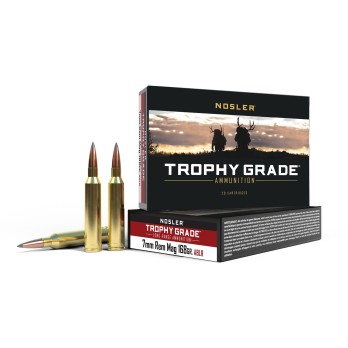 Munitions Nosler Trophy Grade longue portée avec balles AccuBond®-LR de 168 gr pour précision et puissance au-delà de 1000 yard
