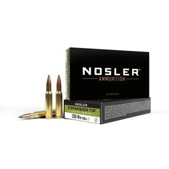 Nosler E-Tip® Lead-Free Hunting Ammo  168gr Spitzer E-Tip® Bullet, Premium Brass, Superior Penetration & Long-Range Performanc