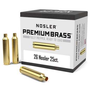 Nosler® Premium Brass 26 Nosler  Prepped, Hand-Inspected, High-Quality Brass for Maximum Accuracy and Extended Case Life