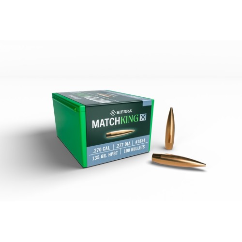 Balas Sierra MatchKing X .270 Cal 135 gr HPBT  Precisión y rendimiento versátil