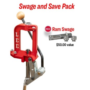 Lee Challenger Swage & Save Pack  Prensa con reformador de bolsillo de pistón