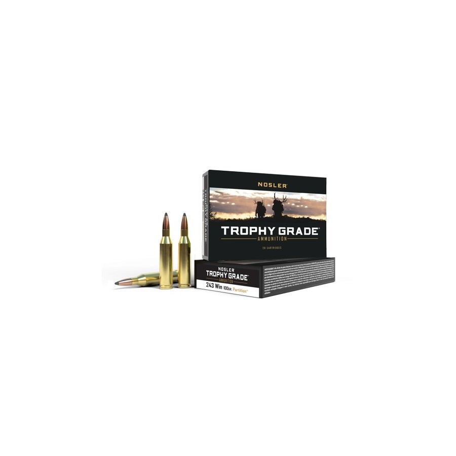Nosler Trophy Grade .243 Winchester 100 gr Partition  Munición de caza premium
