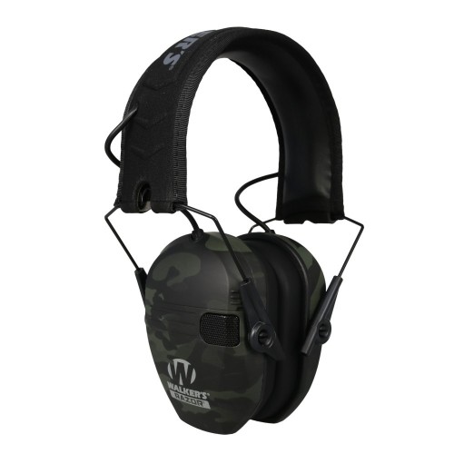 Auriculares Electrónicos Walker's Razor Slim GWP-RSEM-MCCG - Diseño Fibra de Carbono - Protección Auditiva NRR 23 dB