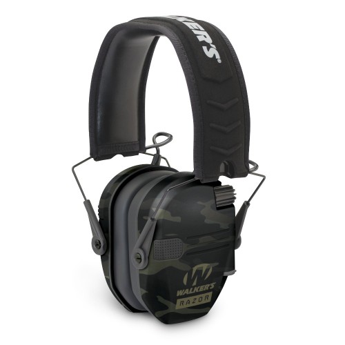 Auriculares Electrónicos Walker's Razor Slim GWP-RSEM-MCCG - Diseño Fibra de Carbono - Protección Auditiva NRR 23 dB