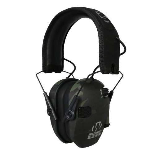 Auriculares Electrónicos Walker's Razor Slim GWP-RSEM-MCCG - Diseño Fibra de Carbono - Protección Auditiva NRR 23 dB