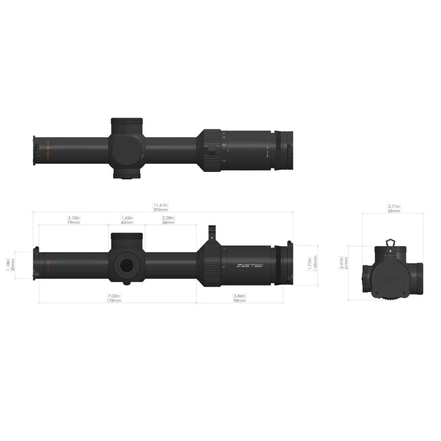 ZEROTECH Thrive HD 1-8x24 G4 - Visor LPVO profesional