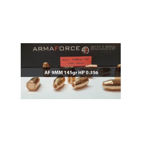 Pointe Cal. 9mm (.356)-123-HP Cuivrée 500 unités Armaforce