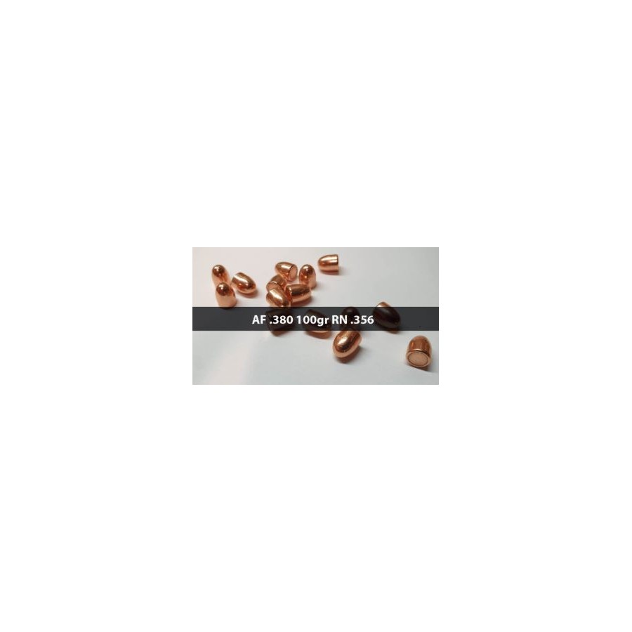 Puntas Cal. 380 (.356)-100-RN Cobreado 500 uni. Armaforce