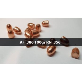 Puntas Cal. 380 (.356)-100-RN Cobreado 500 uni. Armaforce