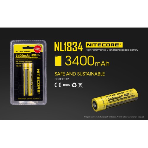 NITECORE NL1834 18650 3400mAh
