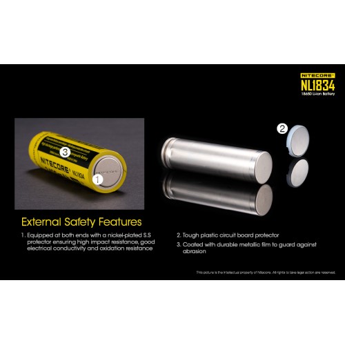 NITECORE NL1834 18650 3400mAh Battery