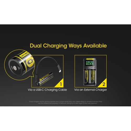Batería recargable NITECORE NL1834R 18650 3400mAh USB-C