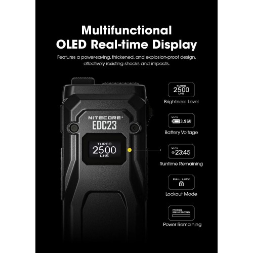 NITECORE EDC23  2500 lm LED flashlight