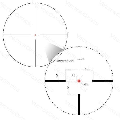 Visor Continental X6 SCOM-47 2.5-15x56 Fiber