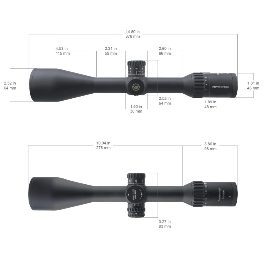 Continental x8 3-24x56 ED Tactical SCOL-T50 (Vector Optics)