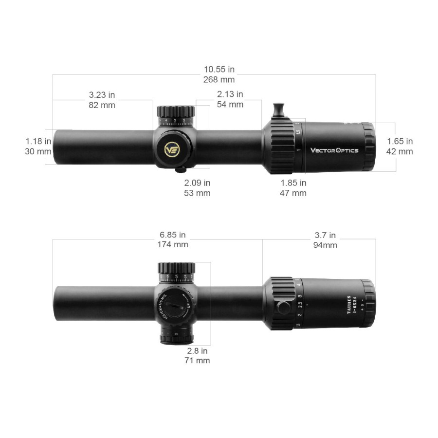 Vector Optics Taurus 1-6x24 FFP SCFF-27