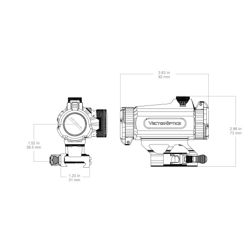 Maverick-II 1x25 GenII  Viseur Vector Optics