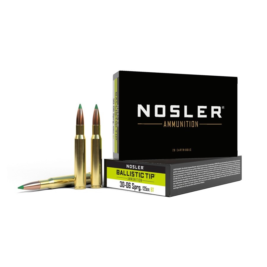 Munición Nosler 30-06 Springfield 125gr Ballistic Tip Hunting 40068