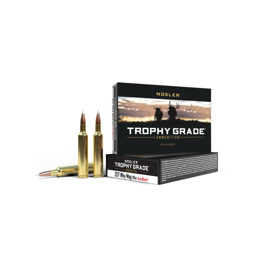 Cart. Nosler Cal. 257 Wby Mag - 110gr. 20 un. Accubond Trophy Grade