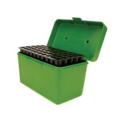 Boîte MTM pour 50 cartouches avec poignée de calibre 264W à 458WM