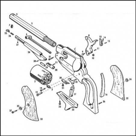 Repuesto Pietta Nº30 Roller Hammer Pin (1873)