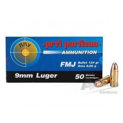 Cart. Prvi Cal 9p-130-SJSP (50 Un) - Munitions de chasse et rechargement