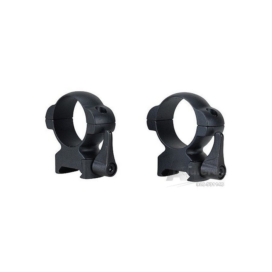 Grand Slam Lever Lock 30mm High Black Rifle Scope Rings
