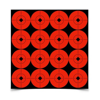 Target Spots® Orange 1,5 pouces - Autocollants Haute Visibilité pour Tir et Rechargement - Birchwood Casey