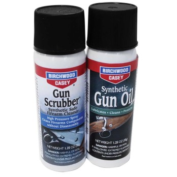 Pack Combiné de Aérosols Gun Scrubber® et Huile Synthétique pour Armes Birchwood Casey